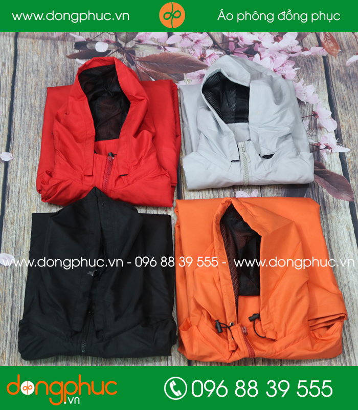 Mẫu áo khoác gió đồng phục màu Đen